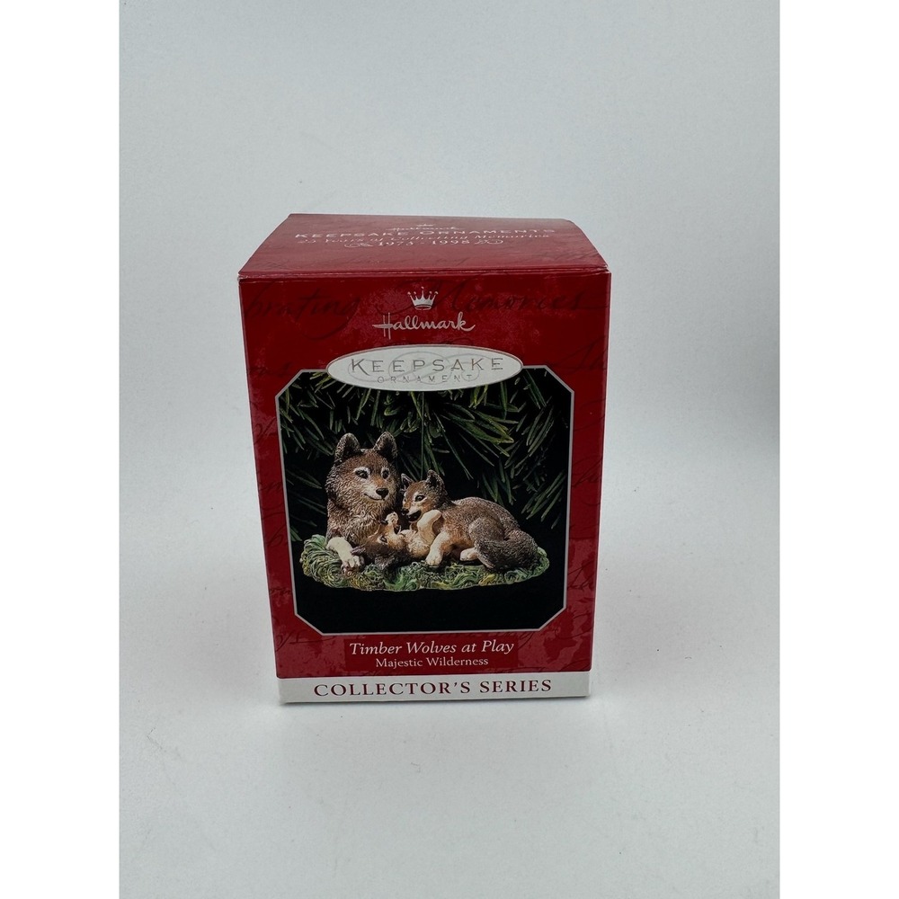 Hallmark Keepsake Ornament Timber Wolves‎ at Play Collectors Series 1998